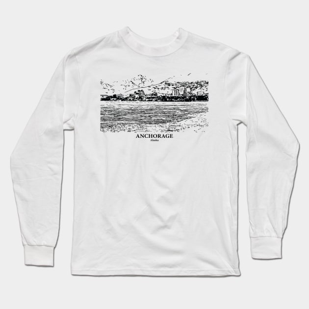 Anchorage - Alaska Long Sleeve T-Shirt by Lakeric